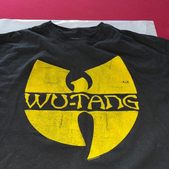 Wu-tang Clan RAP T Shirt YELLOW FRONT LOGO Rap Tee cotton men unisex XL 90s  y2k - Picture 3 of 6